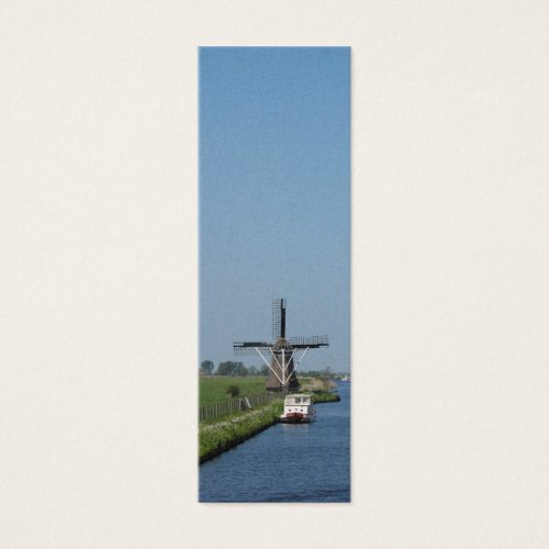 Dutch Windmill River Photo Bookmark Business Card
