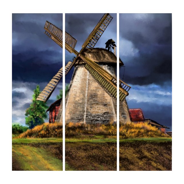 Dutch Windmill Triptych (Front)