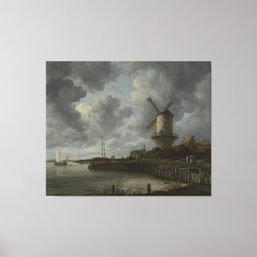 Dutch windmill Wijk bij Duustede Ruisdael Canvas Print