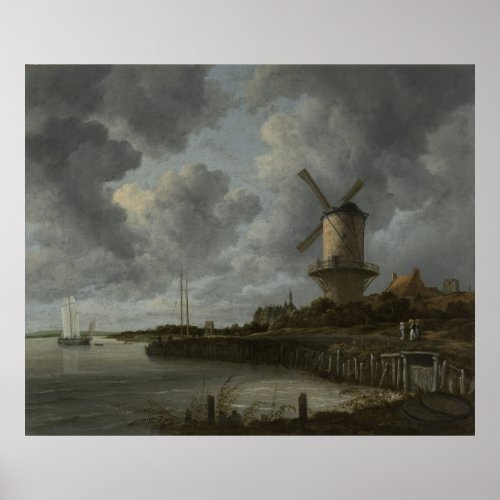 Dutch windmill Wijk bij Duustede Ruisdael Poster