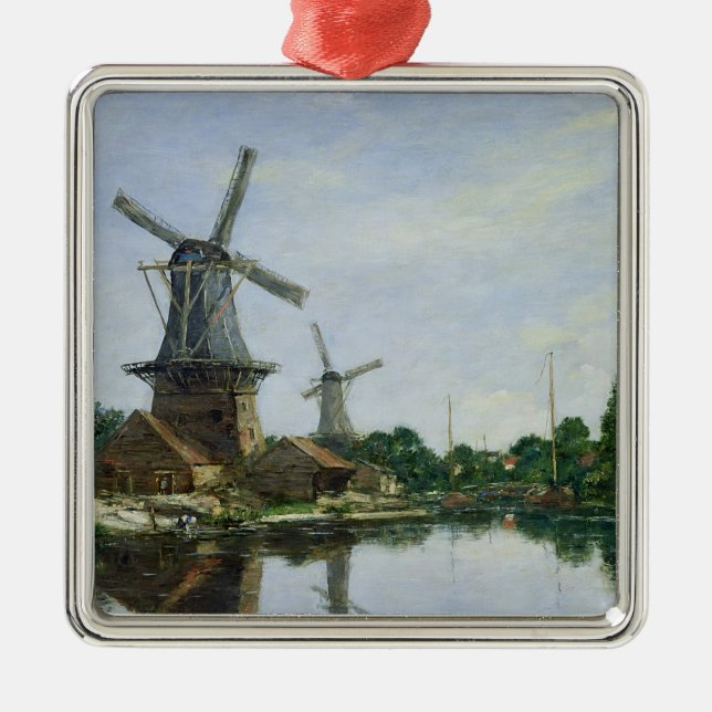 Dutch Windmills, 1884 Metal Ornament (Front)