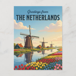 Dutch Windmills Netherlands Postcard