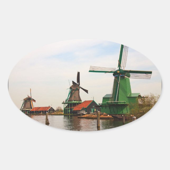 Dutch Windmills oval sticker (Front)