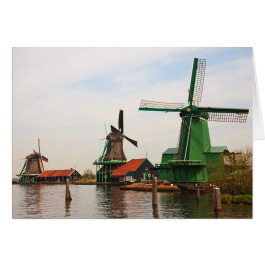 Dutch Windmills, Zaanse Schans. Cards (Front Horizontal)