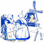 Dutch Women At Windmill Statuette<br><div class="desc">Dutch Women At Windmill</div>