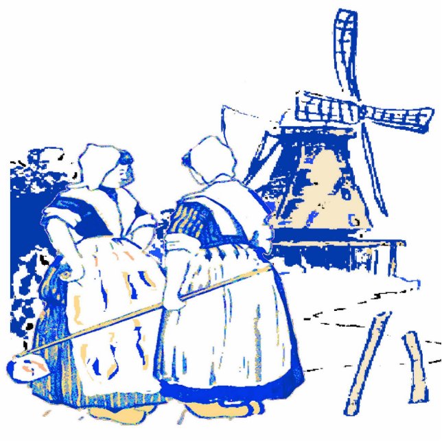 Dutch Women At Windmill Statuette (Front)