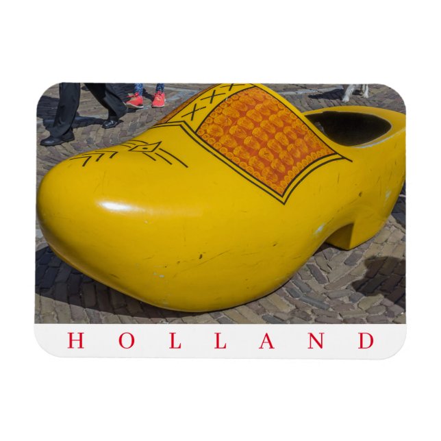 Dutch wooden clog fridge magnet (Horizontal)