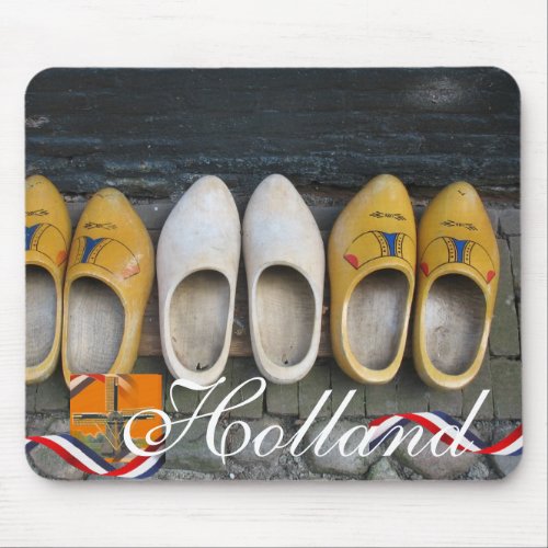 Dutch Wooden Shoes Clogs Souvenir Mousepad