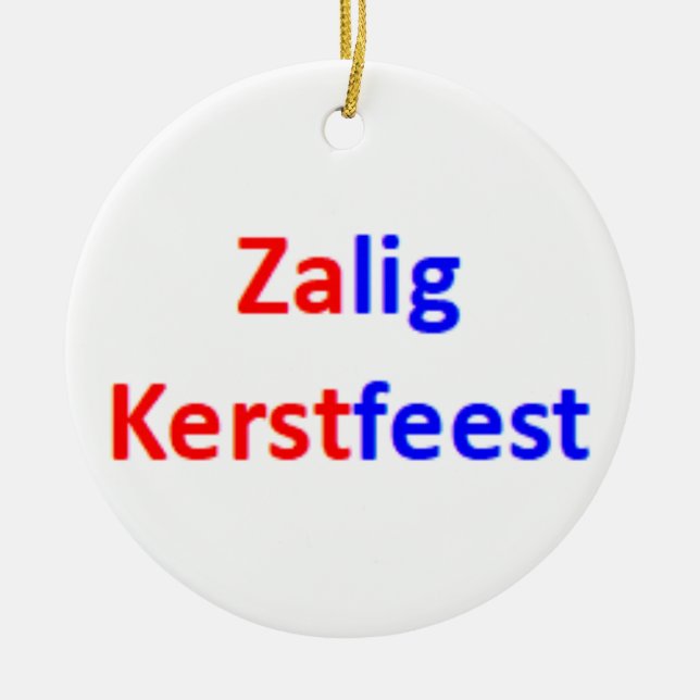 dutch zalig kerstfeest Ornament (Front)