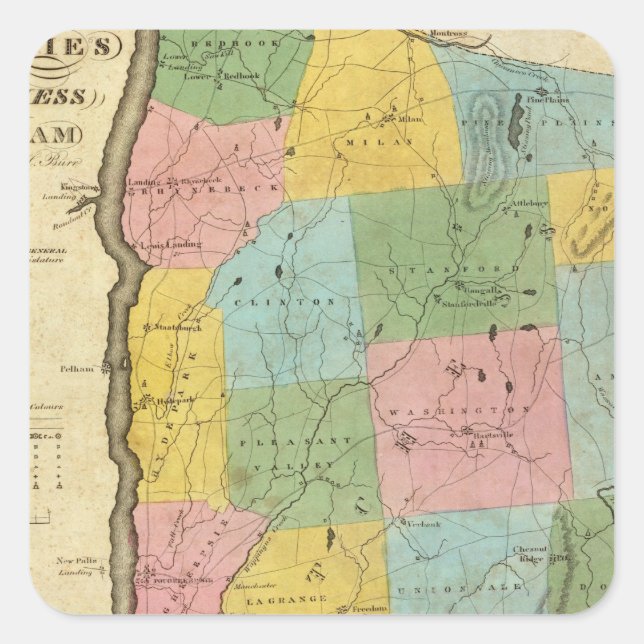 Dutchess, Putnam counties Square Sticker (Front)