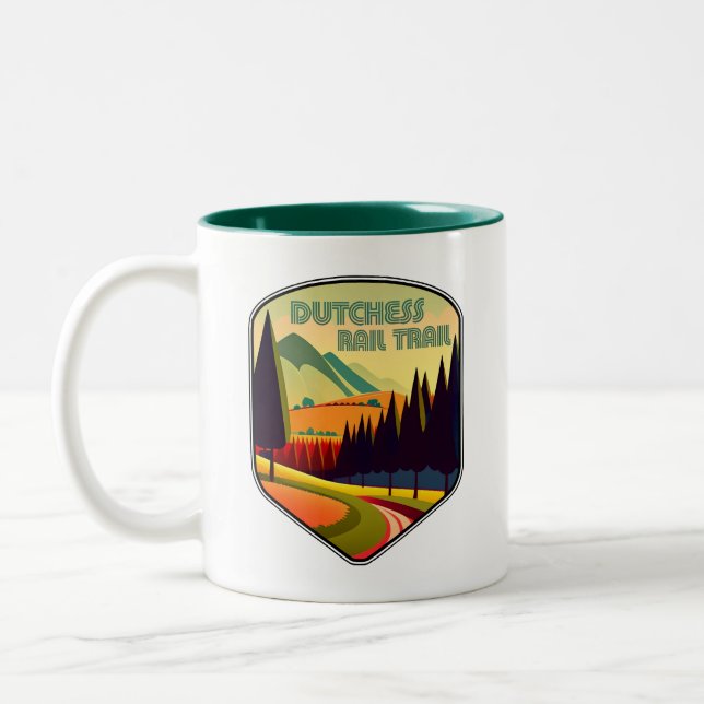 Dutchess Rail Trail Colors Two-Tone Coffee Mug (Left)