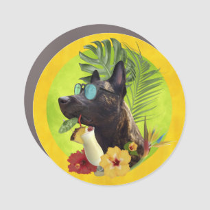 Dutchie Tropical Summer Vibes Car Magnet