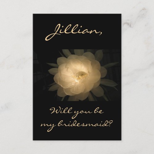 Dutchmans Pipe Cactus Flower Design Enclosure Card