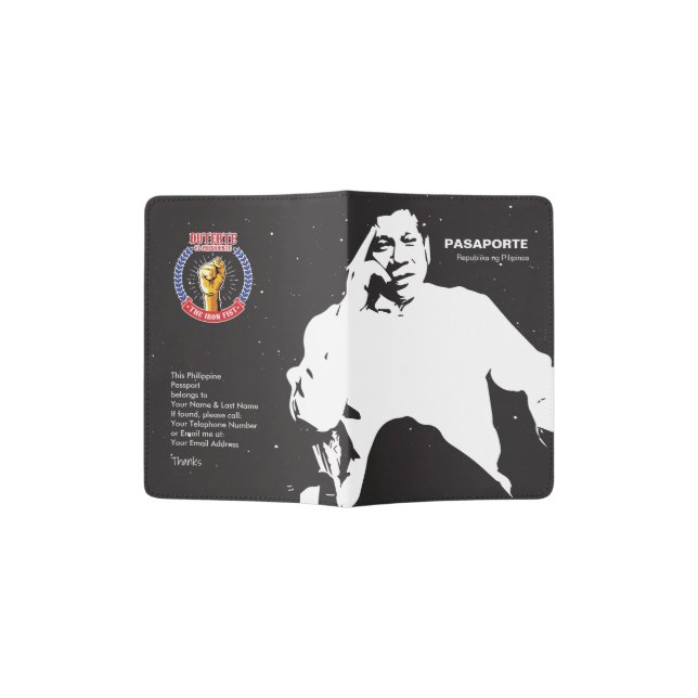 Duterte Philippine Passport Holder (Opened)