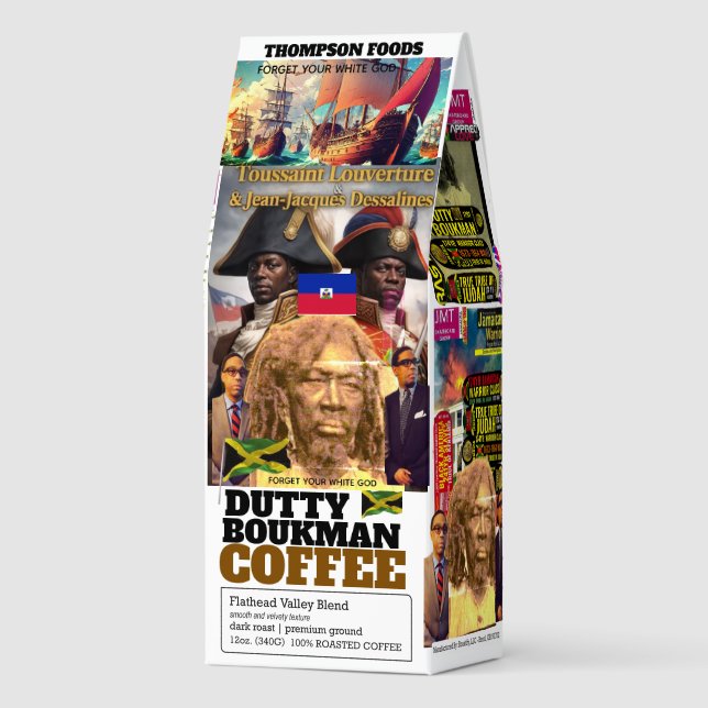 DUTTY BOUKMANCoffee, 12oz Bag, Dark Roast, Flath Roasted Coffee (Front)