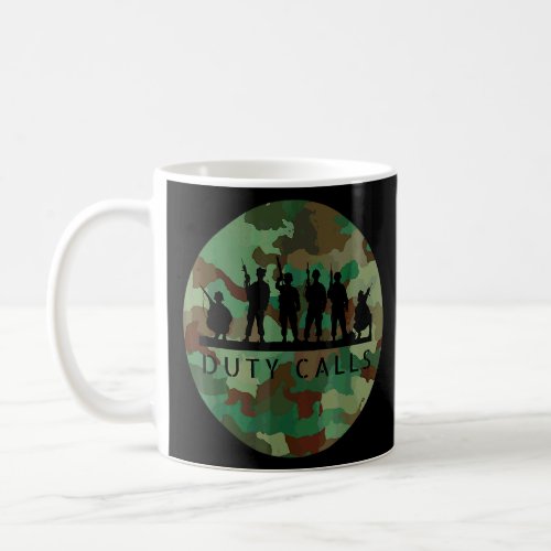 Duty Calls Cool Camouflage Soldier Figurines  Coffee Mug