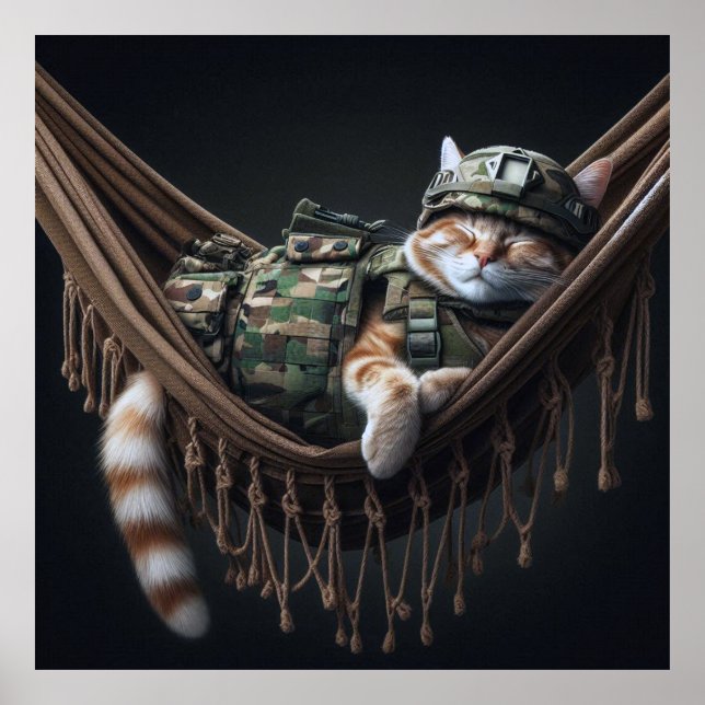 Duty, Honor, Nap Time: Join the Meow-litary! Poster (Front)