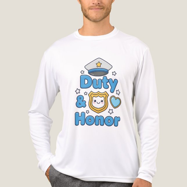 Duty & Honor – Proud to Protect Tri-Blend Shirt (Front)