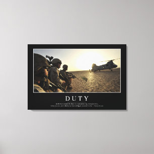 Duty: Inspirational Quote 1 Canvas Print