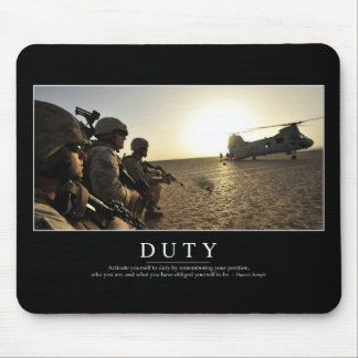Duty: Inspirational Quote 1 Mouse Pad