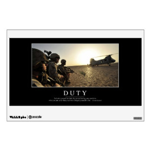 Duty: Inspirational Quote 1 Wall Decal