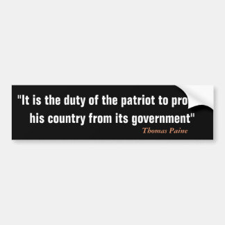 Duty of the Patriot Bumper Sticker