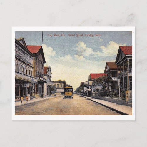 Duval Street Key West Florida Vintage Postcard