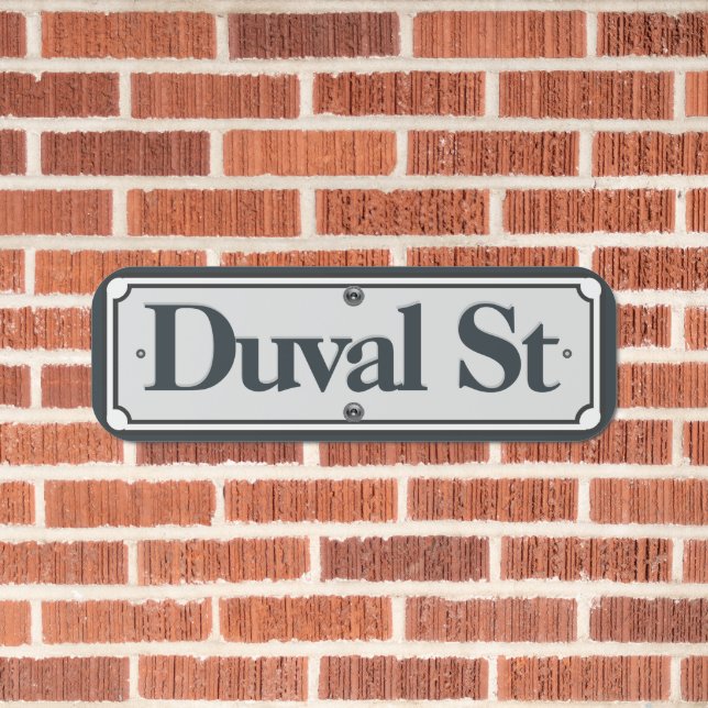 Duval Street Sign KeyWest  (In Situ(Brick))