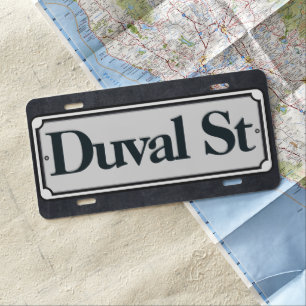 Duval Street Sign KeyWest License Plate