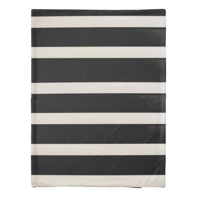 Duvet Cover Black and White Stripes (Back)