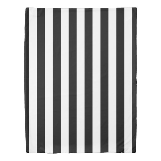 Duvet Cover Black & White  Stripe (Front)
