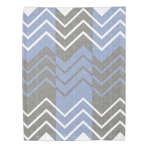 Duvet Cover Blue Gray White