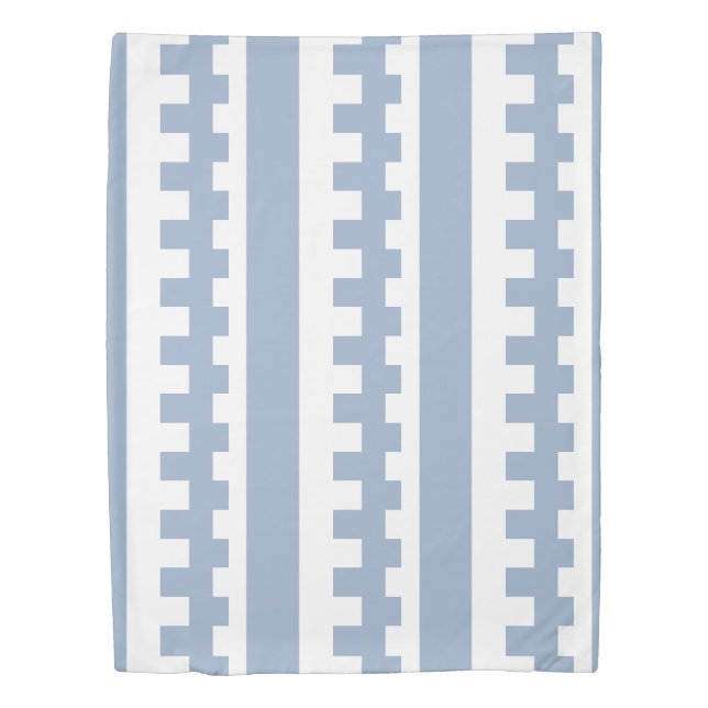 Duvet Cover Blue & White Square (Front)
