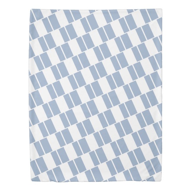 Duvet Cover Blue & White  Stripe (Front)