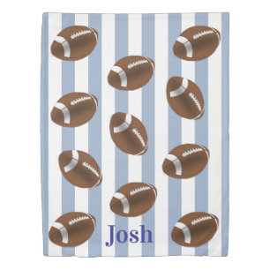 Duvet Cover Blue & White Stripe Football
