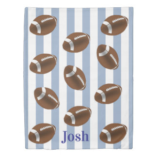 Duvet Cover Blue & White Stripe Football
