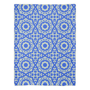 Duvet Cover, Blue & yellow classic pattern Cover