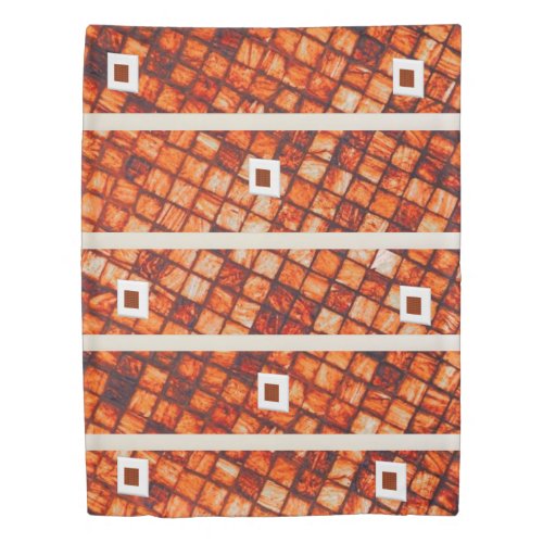 Duvet Cover Brick Red Orange Abstract