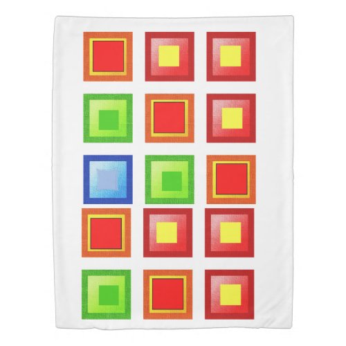 Duvet Cover Colorful Squares