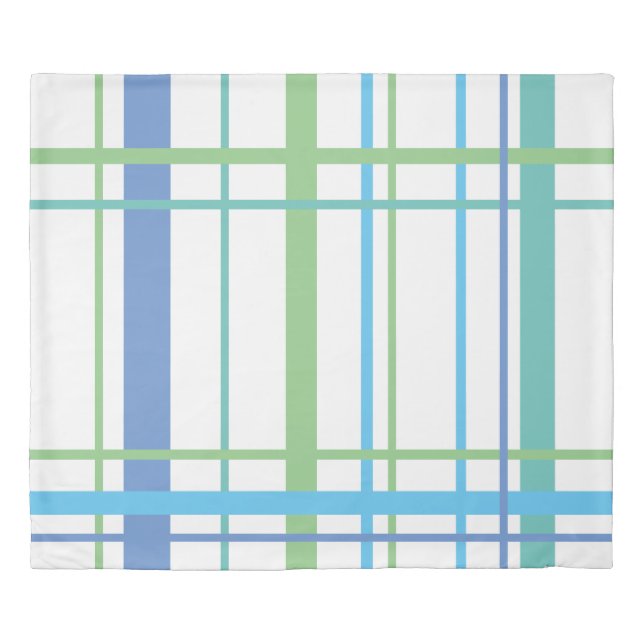 Duvet Cover - Cool Summer Nights, Checked (Front)