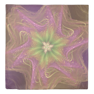 Duvet Cover Fractal Light Purple Palette