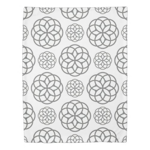 Duvet Cover Gray Circles Circular