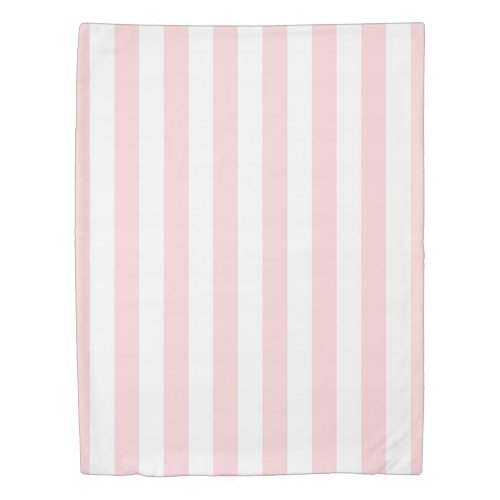 Duvet Cover Gray  White Pink Stripe