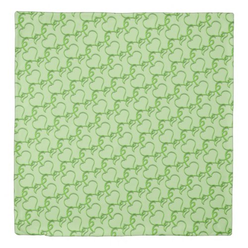 Duvet Cover _ Intertwined Heart_shaped Leaves