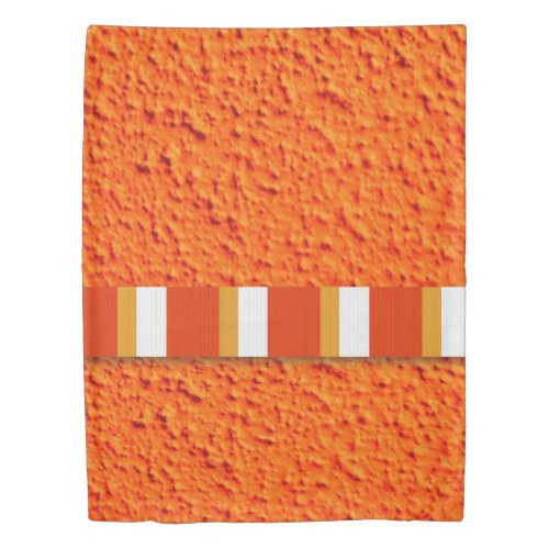 Duvet Cover Orange and White Stripe