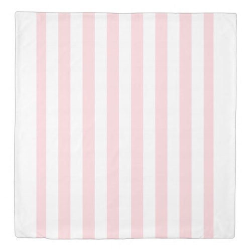 Duvet Cover Pink  White Stripe