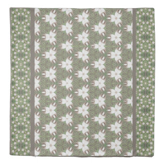 Duvet Cover Purple and green floral