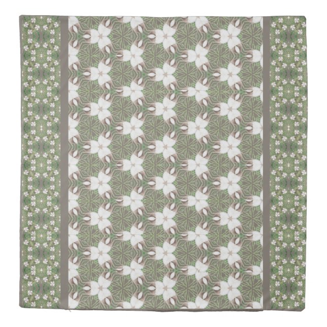 Duvet Cover Purple and green floral (Back)