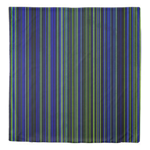 Duvet cover Retro stripe lime green blue