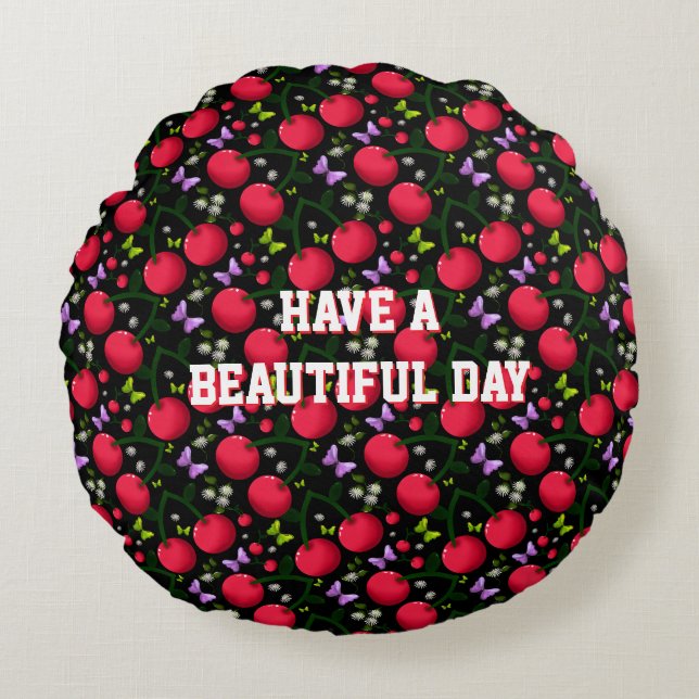Duvet Cover Round Pillow (Front)